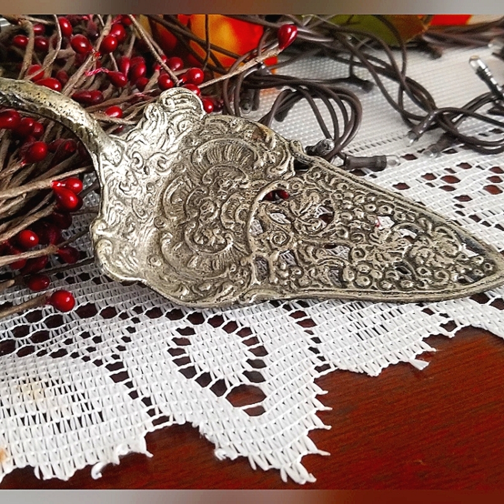 Antique Art Nouveau Cake Pie Server Mermaid Handle